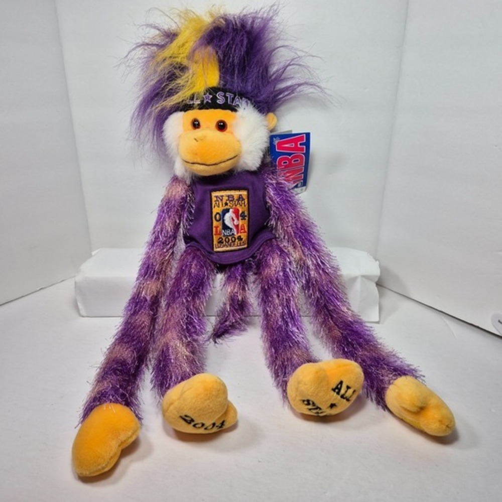 2004 NBA Los Angeles Lakers All Star Monkey Fuzzyhead Plush with original tags